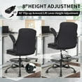 thumbnail image 6 of Misolant Drafting Chair, Tall Office Chair for Standing Desk, High Leather Executive Office Chair with Adjustable Height and Flip-up Armrest for Counter Height Desk, 6 of 6