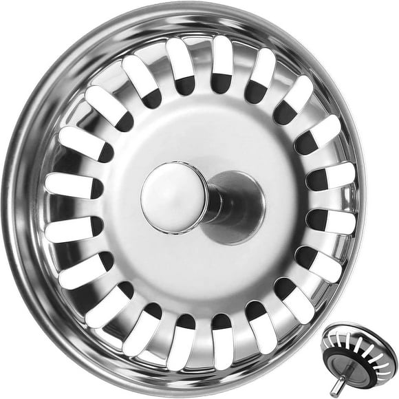 Innovative Kitchen Sink Strainer, Designed for Effortless Drainage Control, Stainless Steel Build Offers Unmatched Durability, Rubber Stopper Provides Flexibility In Use, Ideal