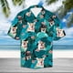thumbnail image 3 of Camisa hawaiana de verano con estampado de perro para hombres y mujeres, camisas florales geniales, camisetas hawaianas de manga corta con cara de perro y gato para niños, 3 of 5