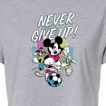 thumbnail image 3 of Disney - Never Give Up  - Juniors Cropped Cotton Blend T-Shirt, 3 of 5