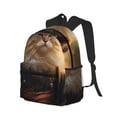 thumbnail image 2 of Gaeub Lakeside Flower Field Cat School Backpack Waterproof Bookbag for Men Women College High School Bags, 2 of 8