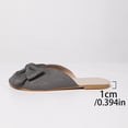 thumbnail image 6 of HomeDM Womens Flat Sandals Dressy Bowknot Closed Toe Slip-On Summer Beach Slide Sandals, Gray Size 5.5, 6 of 9