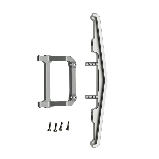 Conector de parachoques delantero RC Parachoques delantero RC Multifuncional RC Reemplazo de pieza automática para 1,24 Modelo de simulación Axial SCX24 Plata Inevent FN001792-03