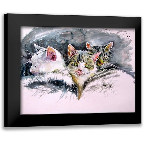 Kovacs, Anna Brigite 24x19 Black Modern Framed Museum Art Print Titled - Our Cats
