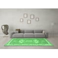 thumbnail image 3 of Ahgly Company Indoor Square Geometric Emerald Green Traditional Area Rugs, 3' Square, 3 of 4