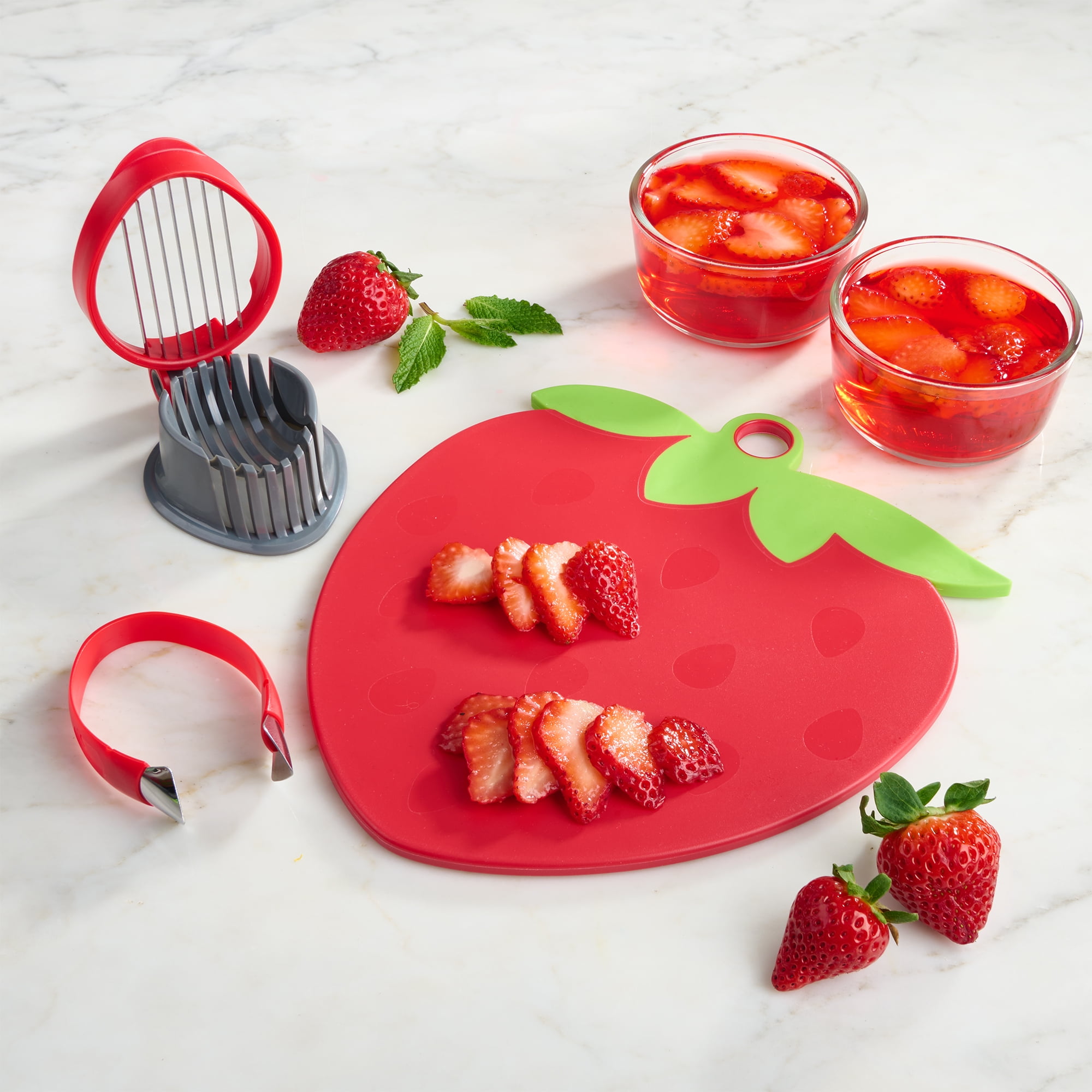 1pc Multifunction Strawberry Slicer, Creative Red Strawberry Shaped Plastic  Fruit Slicer For Kitchen