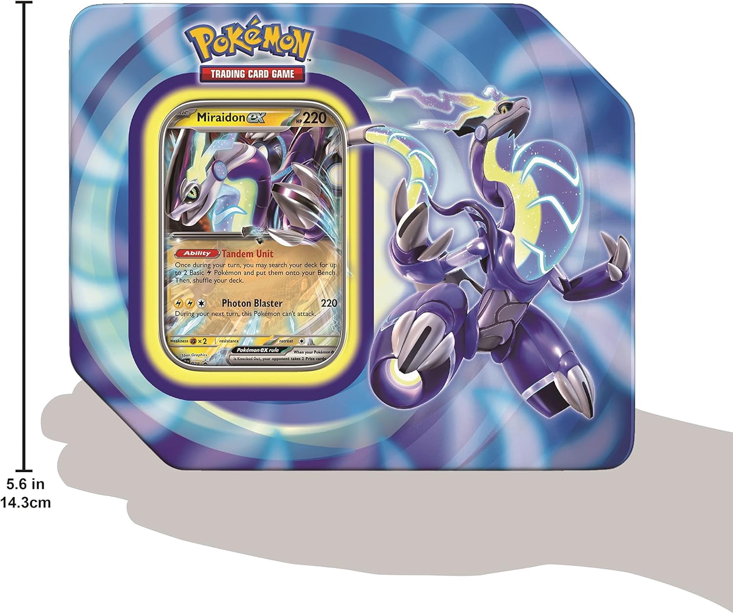 Pokemon Paldea Legends Tin Card Game, Koraidon ex, 5 Booster Packs