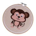 thumbnail image 4 of Abbracc Punch Embrodiery with Basic Tools for Beginners Kids - Cute Monkey Pattern, 4 of 9