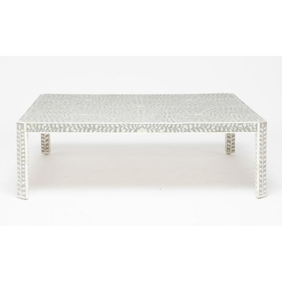 Bone Inlay coffee table grey, bone inlay center table, bone inlay table, coffee table, conversation table grey