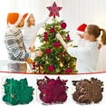thumbnail image 7 of Uutvery 24Pcs Irregular Shaped Flocked Christmas Balls with Star Tree Topper Set, Unique Christmas Tree Decorations for Resort Holiday Decor, 7 of 7
