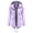 Purple, variant on Women's Mid-Length Hoodie Overcoat Jacket Solid Color Long Sleeve Warm Rain Jacket Outdoor Jackets Waterproof Raincoat Windproof, Purple