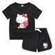 thumbnail image 3 of Hello Kitty-Camiseta de cuello redondo para niños, pantalones calientes informales, camisa de fondo para niños y niñas, traje de camiseta de color caramelo absorbente para el sudor, 3 of 5