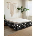 thumbnail image 2 of Winter Bed Skirt Christmas Ball Pine Needles Black White Bed Skirts King Size 16 Inch Drop, Wrap Around Dust Ruffle&nbsp;Bedskirt with Adjustable Elastic Belt for Queen Size Beds, 2 of 7