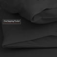 thumbnail image 5 of Extra Deep Pocket 6 Piece Bed Sheet Set – Super Deep Fitted Sheet Fits Mattress from 18-24 inces Depth – Double Brushed Microfiber Sheets with 4 Pillow Cases, California King, Black, 5 of 7