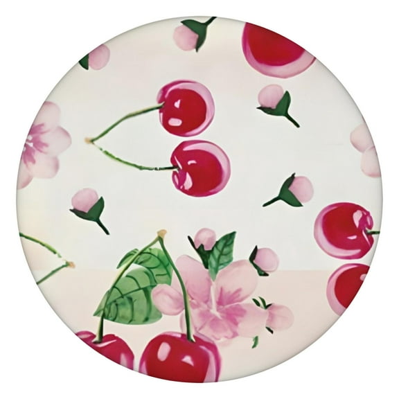 Cherry Tablecloth Red Fruit Print Cute Sweet Pattern for Cherry Lovers Kitchen or Dining Room Decor