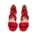 thumbnail image 3 of DREAM PAIRS Women's Summer Open Toe Wedge Sandals Ankle Strap Platform Sandals INNIS-1 RED Size 5.5, 3 of 5