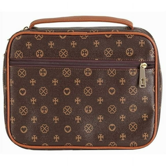 White Dove Designs 255130 Bible Cover - Faith Collection Cross & Heart, Brown - Extra Large