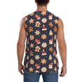 thumbnail image 4 of Fotbe Holiday Gingerbreads Men's Camiseta sin Mangas Estampada para Hombres, Playera Casual para Gimnasio, Entrenamiento, Playa-X-Large, 4 of 7