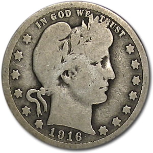 1916 Quarter - 1916 Barber Quarter Good/VG