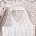 thumbnail image 6 of LPKRT Girls 2 Piece Matching Clothing Set Halter Neck Knit Top And Polka Dot Tiered Skirt Summer Beach Vacation Outfits Sets Wine 11Y, 6 of 6