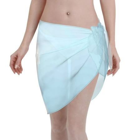 Disketp Puppy Licks Nose Women Swimsuit Cover Up Short Chiffon Summer Beach Sarong Bikini Wrap Skirt Bathing Suit