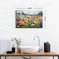 thumbnail image 2 of Colorful Wildflower Wall Art Rustic Farmhouse Floral Scenery Picture Decor Watercolor Flower Landscape Canvas Painting Daisy Poppy Poster Prints Artwork for Living Room Bathroom Home Decoration, 2 of 3