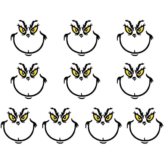 Pegatinas de vinilo de caricatura, paquete de 10 pegatinas navideñas, pegatinas de caricatura de dibujos animados, pegatinas navideñas, diseño elevado