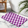 thumbnail image 2 of 20x32 in Non-Slip Bathroom Rug - Checkered Long Bath Mat, Absorbs Water, Soft Microfiber, Machine-Washable., 2 of 5