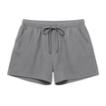 thumbnail image 3 of Only Moment Shorts for Women Blended Fabric Summer Casual Wide Leg Loose High Waist Drawstring Dressy Shorts 2026 Beach Vacation Clothes Golf Shorts Women Grey,M, 3 of 6