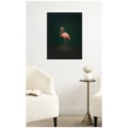 thumbnail image 2 of Kate and Laurel Framed Canvas Wall Art Print Flamingo Side View Rich Green Backdrop by The Creative Bunch Studio, 18 x 24 Sylvie Beaded Black Frame, Modern Contemporary, Animal Art for Wall Decor, 2 of 8