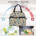thumbnail image 4 of Uemuo Vintage Leaves Printed Lunch Bag Lunch Box Reusable Insulated Lunch Tote Bag, Leakproof Thermal Cooler Sack Food Handbags Case High Capacity, 4 of 5