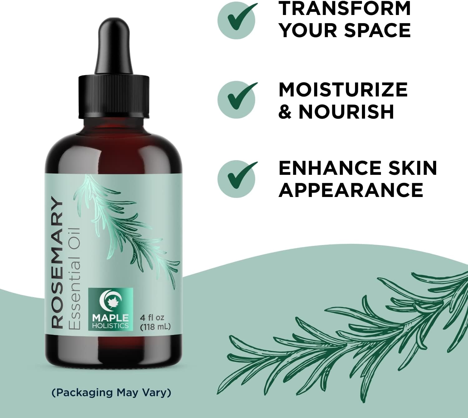 Pure Rosemary Oil for Hair and Body - Maple Holistics Rosemary ...