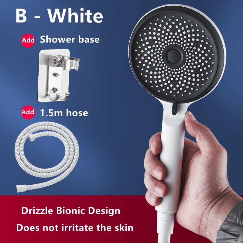 Home Handheld Galaxy Pressurized Shower Heads Bath Silicone Booster