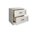 thumbnail image 2 of Castle Place Traditional 2 Drawer Wooden Nightstand, Light Grey, 2 of 8