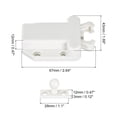thumbnail image 2 of Uxcell Push Latch Touch Latch 4Pcs Push to Open Door Latch Rebound Self-Locking Latches for Drawer Door, White, 2 of 5