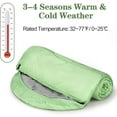 thumbnail image 2 of Sleeping Bags for Adults Teens Kids with Compression Sack Portable and Lightweight for 3-4 Season Camping, Hiking,Waterproof, Backpacking and Outdoors（Grass green）, 2 of 7