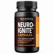 Havasu Brain Supplement for Memory and Focus, Natural Nootropics Brain Support Supplement, 30 Ct