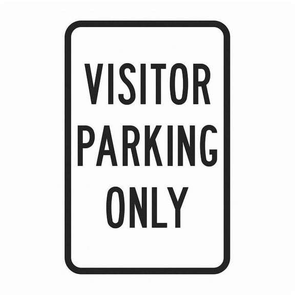 Lyle Visitor Parking Sign,18" x 12, T1-6211-EG_12x18 T1-6211-EG_12x18