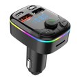 thumbnail image 1 of FM Transmitter Bluetooth Handsfree Car Radio Modulator MP3 Player with 2 USB 1 Type-C Fast Charge Adapter for Car, 1 of 1