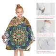 thumbnail image 6 of Vintage Pioneer Flower Collage Blanket Hoodies for Kids 6-13YR Oversize Wearable Blanket Hoodies for Boys Girls Teens, 6 of 7