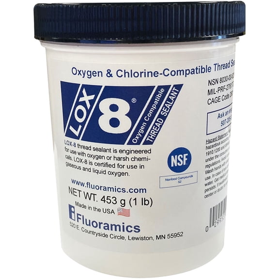 Fluoramics 9722152 LOX-8 Paste 1 LB Jar