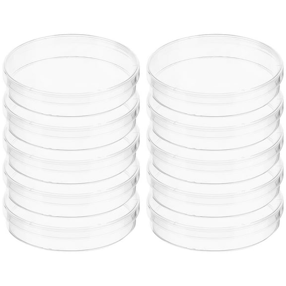 10 Pcs Culture Plate Science Petri Dishes Sterile Plastic Plates Cell Experiment Supplies
