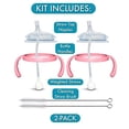 thumbnail image 2 of Kit de conversión con forma de vaso con pajita para biberones Comotomo BelBeyo, 2 of 4