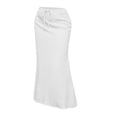 thumbnail image 5 of EnJoCho Linen Skirts for Girls Trendy Summer Boho Maxi Skirts with Back Slit Casual Elastic Waist Drawst𝗋ing Long Fl𝗈wy Skirt, 5 of 6