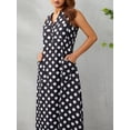 thumbnail image 3 of Coduop Women's Summer Boho Casual Sleeveless Dress Loose V-neck Long Tank Dress with Pockets, 3 of 7