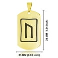 thumbnail image 2 of Stainless Steel Elder Futhark Uruz Rune Dog Tag Pendant Necklace, 2 of 3