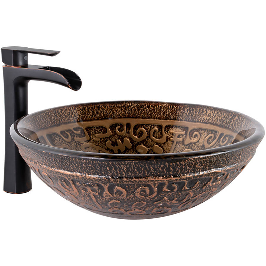 Golden Greek Glass Vessel Bathroom Sink and Niko Bathroom ...