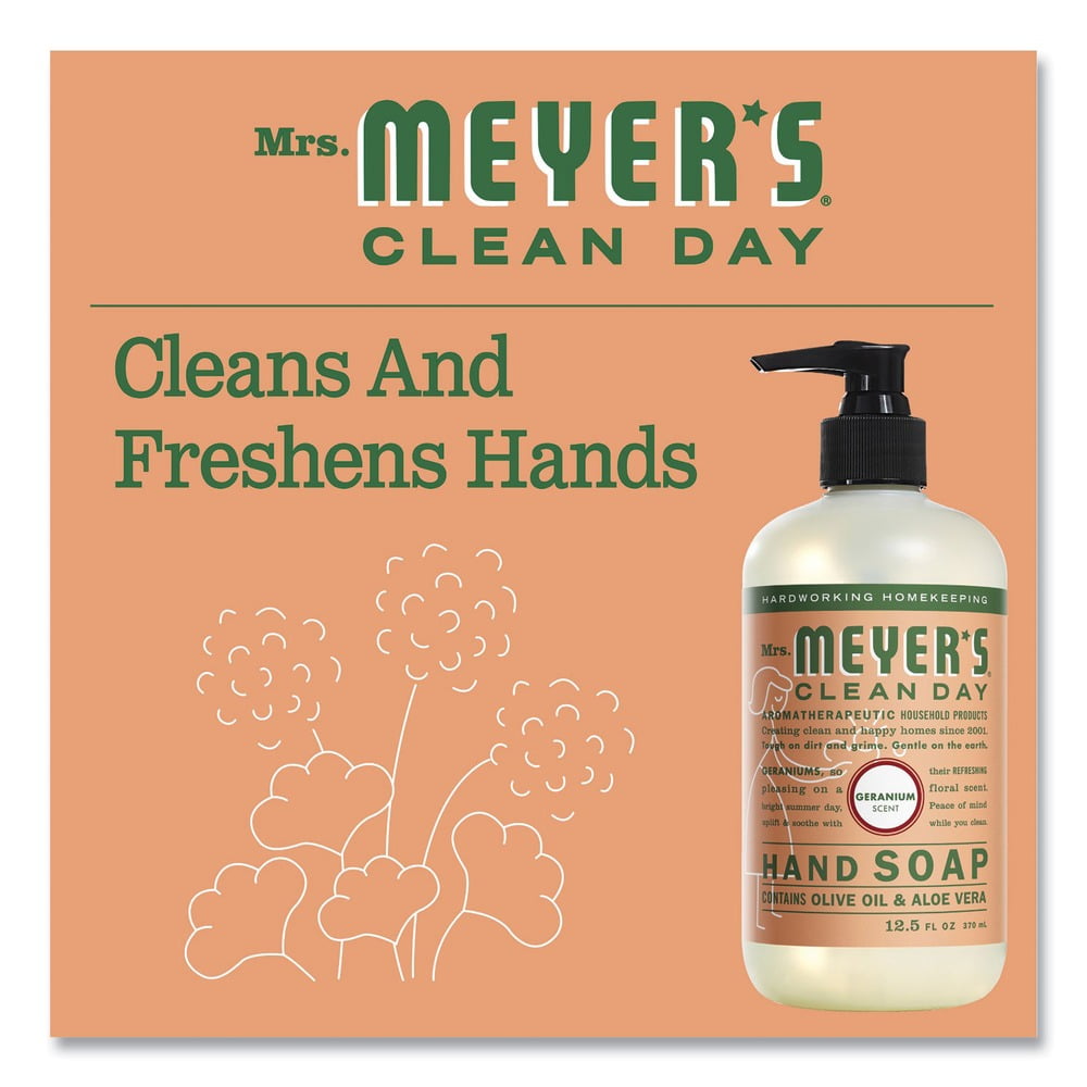 12.5 oz. Geranium Clean Day Liquid Hand Soap (6/Carton)