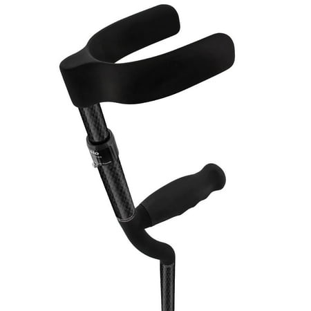 Royal RC Canes Black All Composite Carbon Fiber Adjustable Forearm Crutch - Lightweight, Durable, and Comfortable for Optimal Support and Mobility