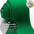 thumbnail image 2 of GFDYREE Men's Knit Tie Slim Skinny Square Necktie Width 2.2 inches Washable Solid Color and Gift Box, 2 of 6
